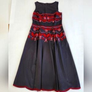 || eSHAKTI || black embroidered dress